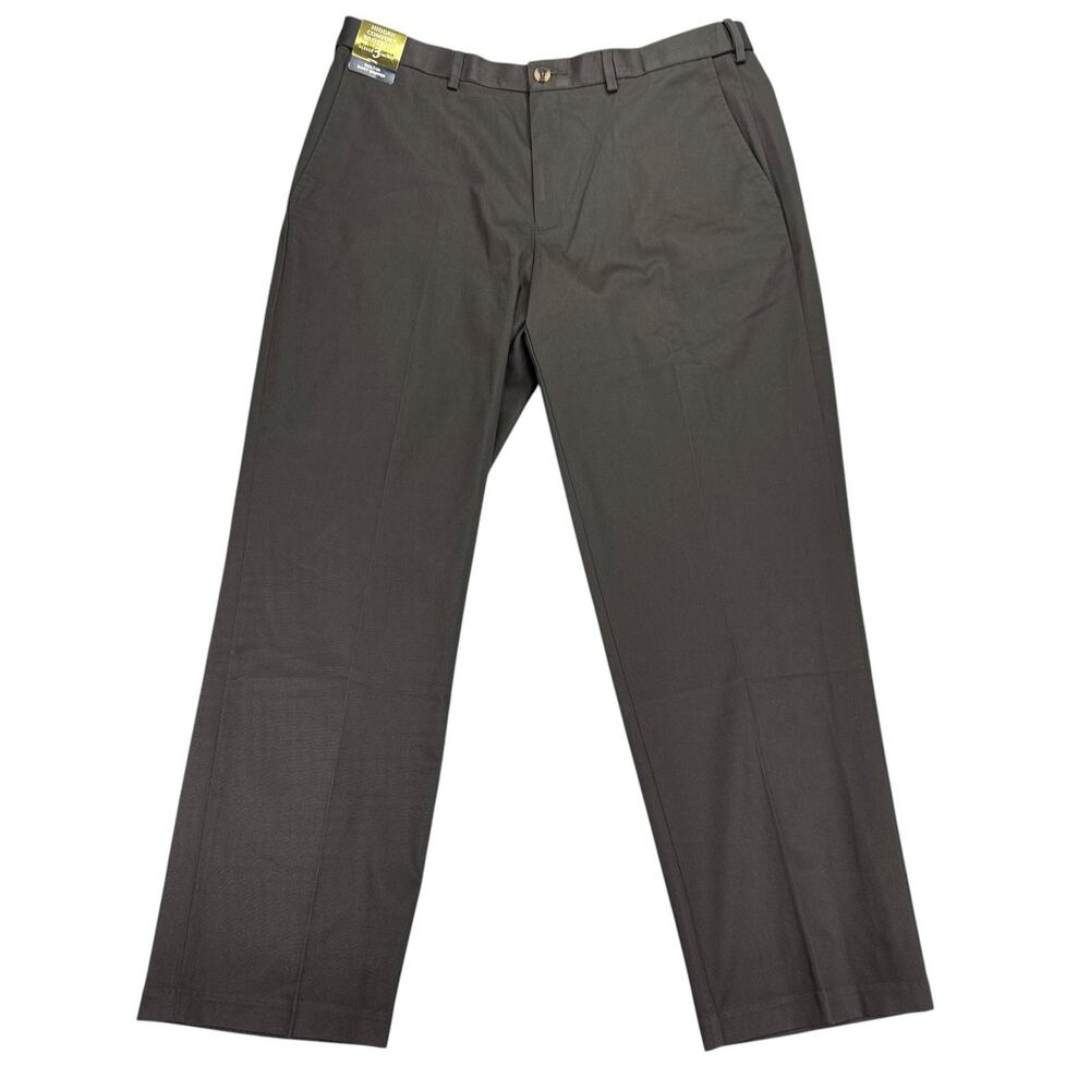 Haggar Mens Premium Iron Free Classic Fit Stretch Dress Pants Espresso 36x30